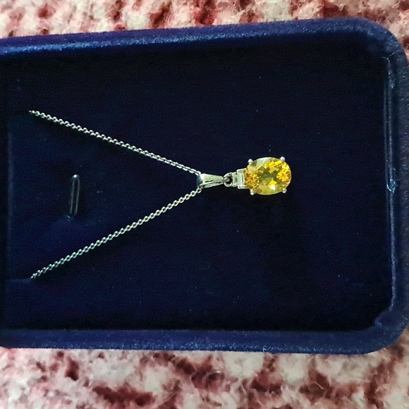 Jewelry - Premium Brazilian Fire Opal & Genuine Moissanite Pendant Necklace 20"